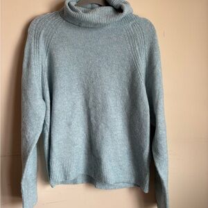 John + Jenn Soft Blue Cowl Neck Sweater
